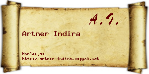 Artner Indira névjegykártya